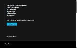 Prospect Surveying of Key Largo website