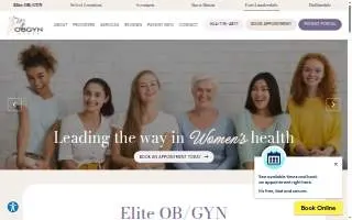 Elite OB/GYN website