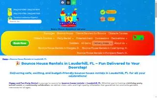 Happy and Fun Party Rental website