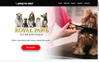 Royal Paws Pet Spa & Boutique of Lauderhill website