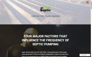 All Out Septic, Inc. website