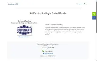 Covenant Roofing and Construction, Inc. website