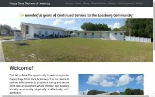 Happy Days Child Care Center website