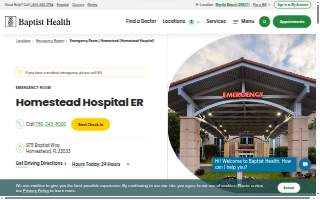 Baptist Health Homestead Hospital ER of Leisure City