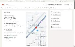 Walgreens Pharmacy of Leisure City website