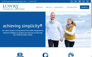 Lowry Financial Advisors website