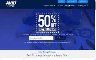 Avid Storage of Lynn Haven website