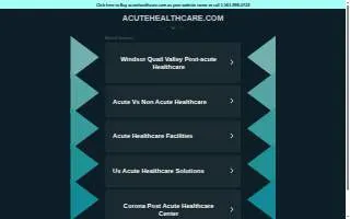 Acute Home Healthcare of Maitland website