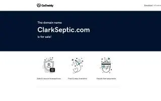 Clark Septic of Maitland website