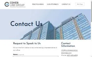 Cohen Law Group website
