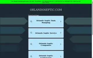 Orlando Septic Services website