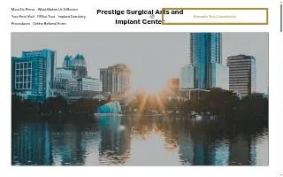 Prestige Surgical Arts & Implant Center website