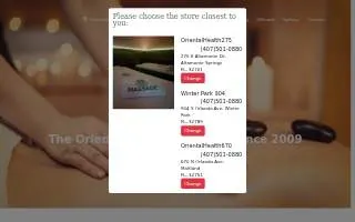 The Oriental Health Spa website