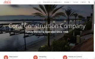 Coral Construction Company website