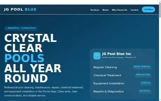 JG Pool blue inc website