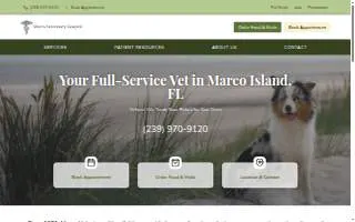 Marco Veterinary Hospital website