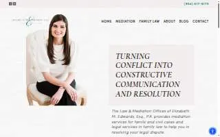The Law & Mediation Offices of Elizabeth M. Edwards, Esq., PA website
