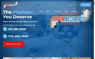 Drain Mechanics Plumbing & Septic website