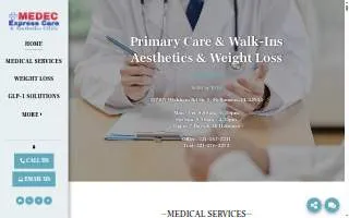 Medec Medical Care of Melbourne website