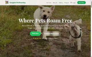 Snuggles Pet Boarding website