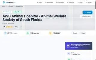AWS Animal Hospital - Animal Welfare Society of South Florida website