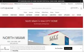 CITY Furniture of Miami Beach website