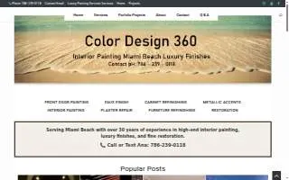 Color Design 360 Interior Painting Miami Beach website