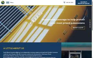 South Beach Insurance Agency of Miami Beach website