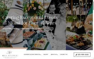 Bill Hansen Catering & Event Production of Miami website