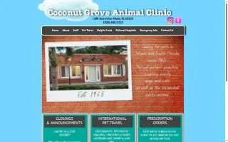Coconut Grove Animal Clinic website
