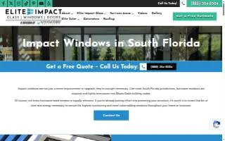 Elite Impact Glass - Doors & Windows of Miami website