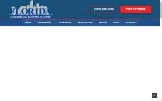 Florida Commercial Roofing and Construction of Miami website