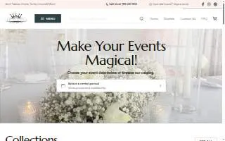 Fairy Godmother Party Rental website