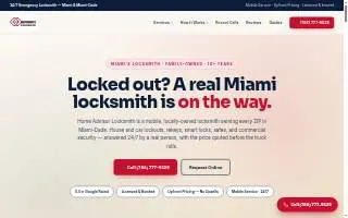 Home Advisor Locksmith - Miami website