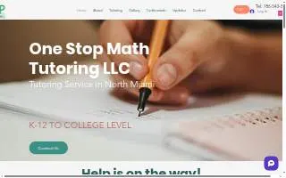 One Stop Math Tutoring LLC of Miami Gardens website