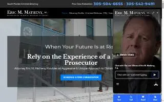 The Law Offices of Eric M. Matheny, P.A. website