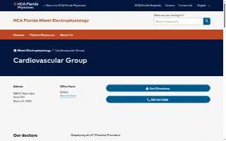HCA Florida Miami Electrophysiology - Cardiovascular Group website