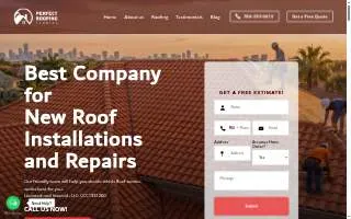 Perfect Roofing of FL website