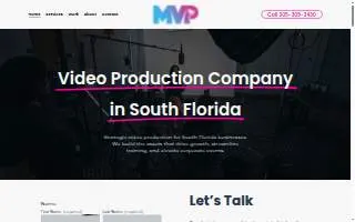 Miami Video Productions website