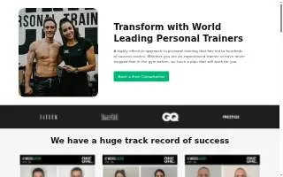 One Personal Training of Miami Springs website