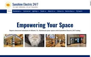 Sunshine Electric 24/7 of Miami website