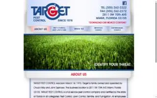 Target Pest Control of Miami website