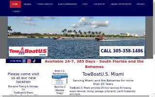 TowBoatUS Miami / Biscayne Towing & Salvage, Inc. website