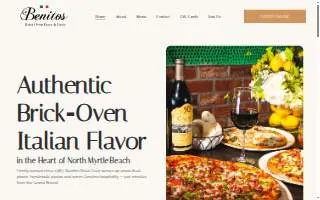 Benitos Italian Restaurant & Pizzeria website