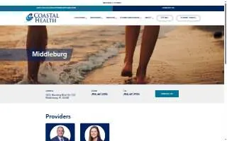 Coastal Health Orthopedics - Middleburg website