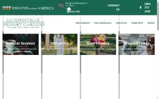 Jacksonville Memory Gardens Funeral Home and Cemetery website