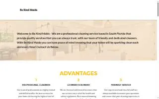 Be Kind Maids website