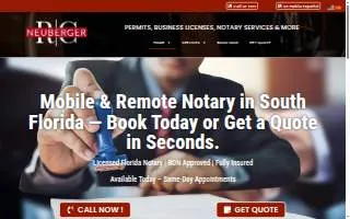 RC NEUBERGER Notary Services website