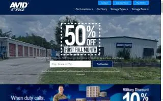 Avid Storage of Navarre website