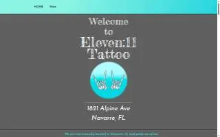 Eleven 11 Tattoo Studio website